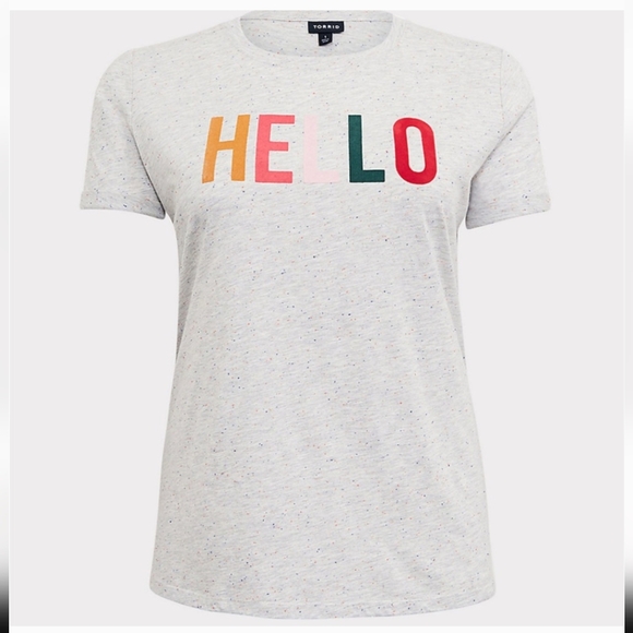 Torrid Hello Confetti T-shirt - Picture 5 of 8
